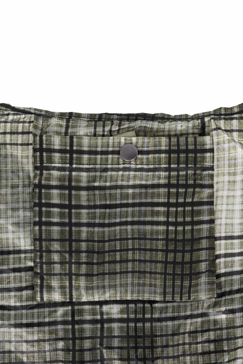 LAKI PACKABLE KNOT BAG / BLACK/GREEN