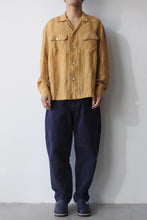 Load image into Gallery viewer, L/S OPEN COLLAR SHIRT-100%LINEN / YELLOW [20%OFF]