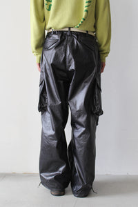 WAX VINTAGE WIDE CARGO PANTS / BLACK