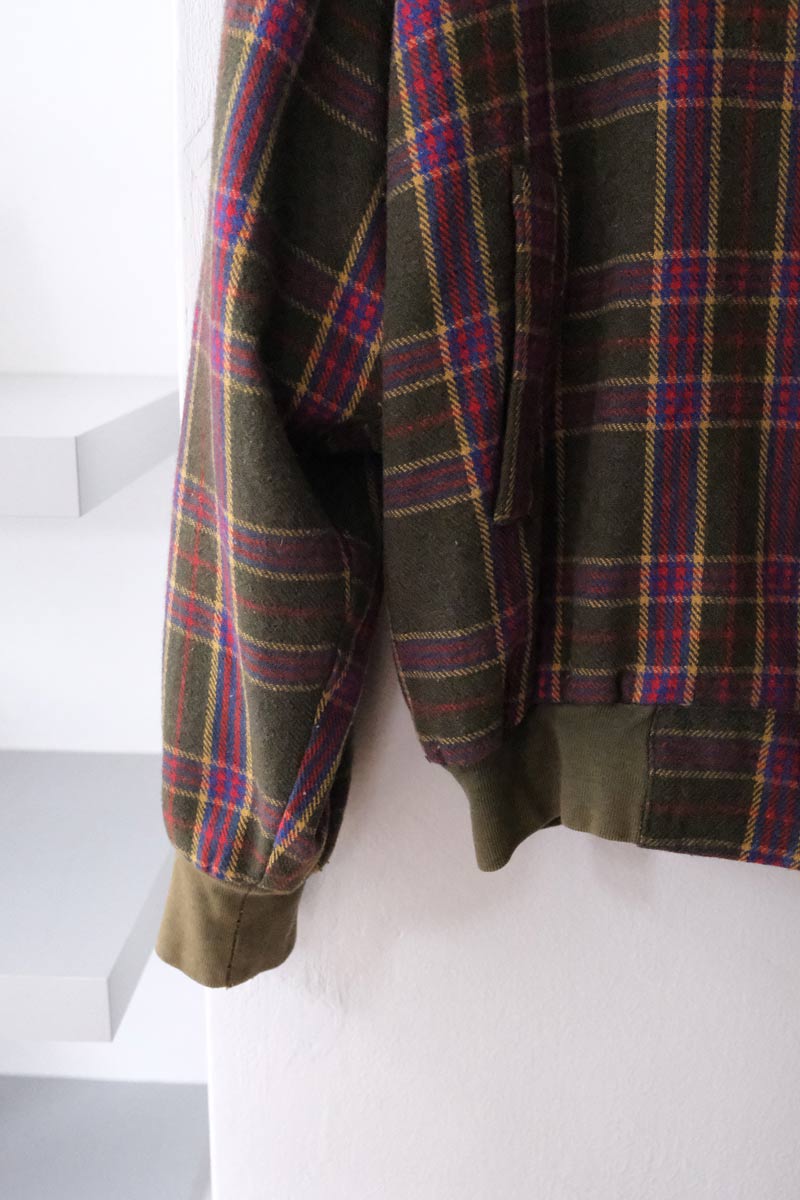 ADOLFO | 70'S WOOL CHECK ZIP JACKET [USED]
