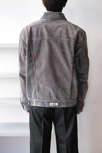 BOLD DENIM JACKET / RUST FLOCK