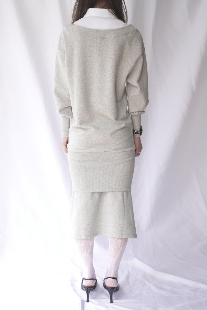 BELDA SWEAT DRESS / GREY