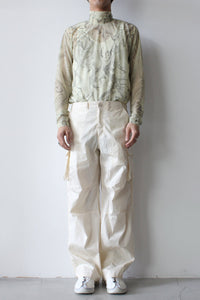 SHEER JERSEY SUMI-NAGASHI-ZOME SUPER HIGH NECK / PALE YELLOW