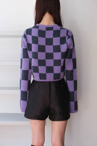 YOKO TOP / PURPLE CHECK