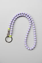 Load image into Gallery viewer, PERLEN LONG KEYHOLDER / LILAC-NEONYELLOW