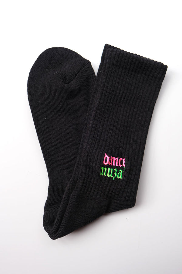 TOMOO GOKITA - 'DANCE MUZAK' RIB SOCKS / BLACK [20%OFF]