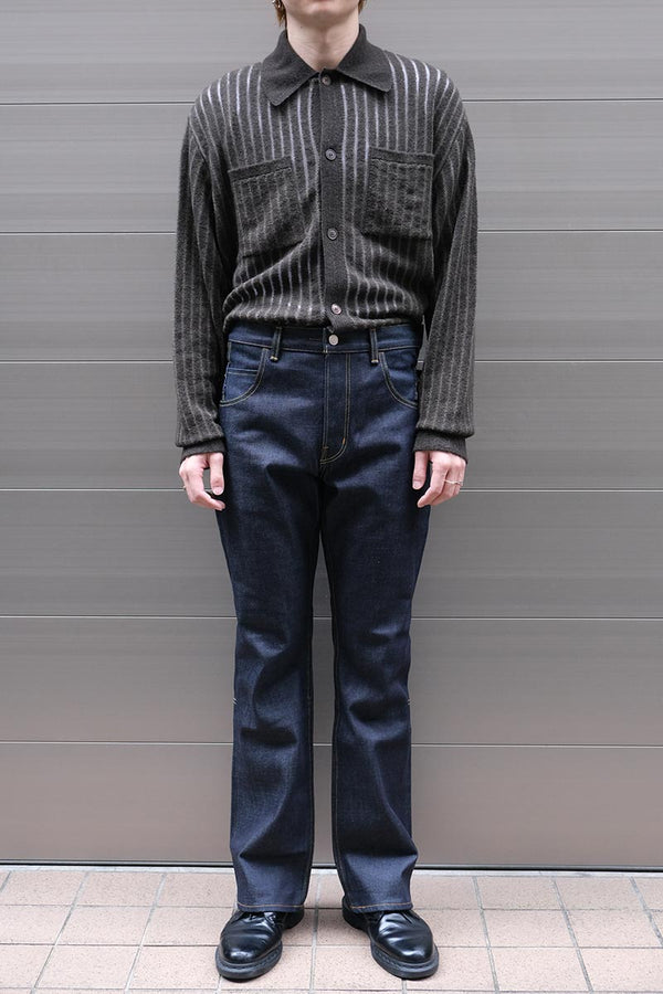 SLIM FLARE DENIM PANTS -Sharon- .06 / RGID INDIGO