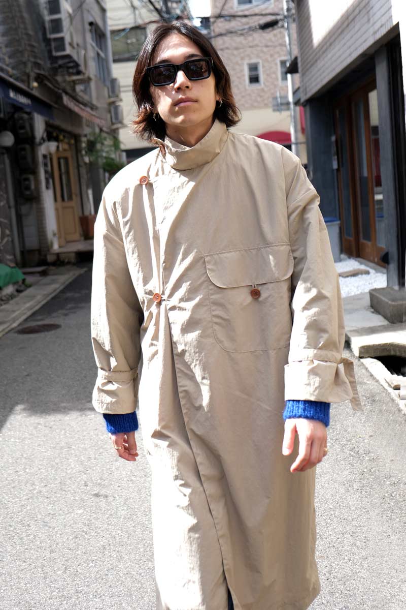 FOOD WASTE DYED CANVAS COAT / BEIGE [50%OFF]