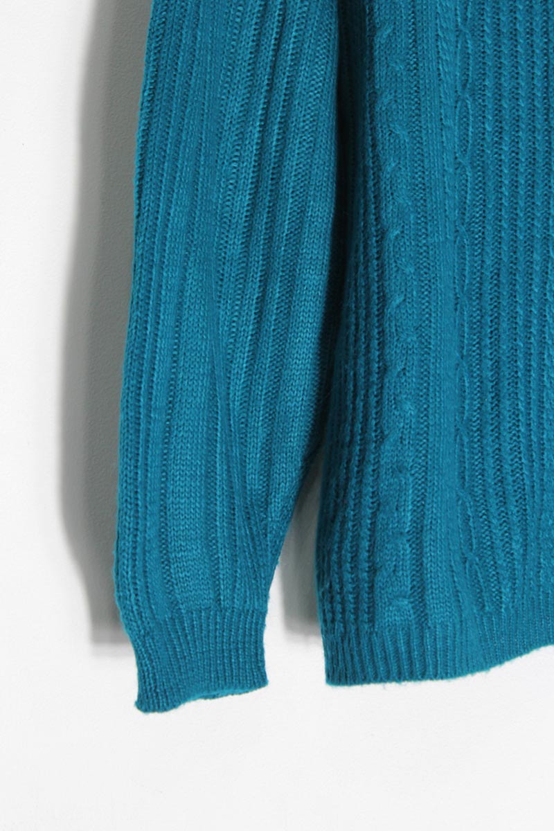 PERSONAL PETITES | 80'S ACRYLIC CABLE SWEATER [USED]