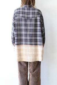 OVERGROWN SHIRT / BLEACHED AWAY BLACK CHECK