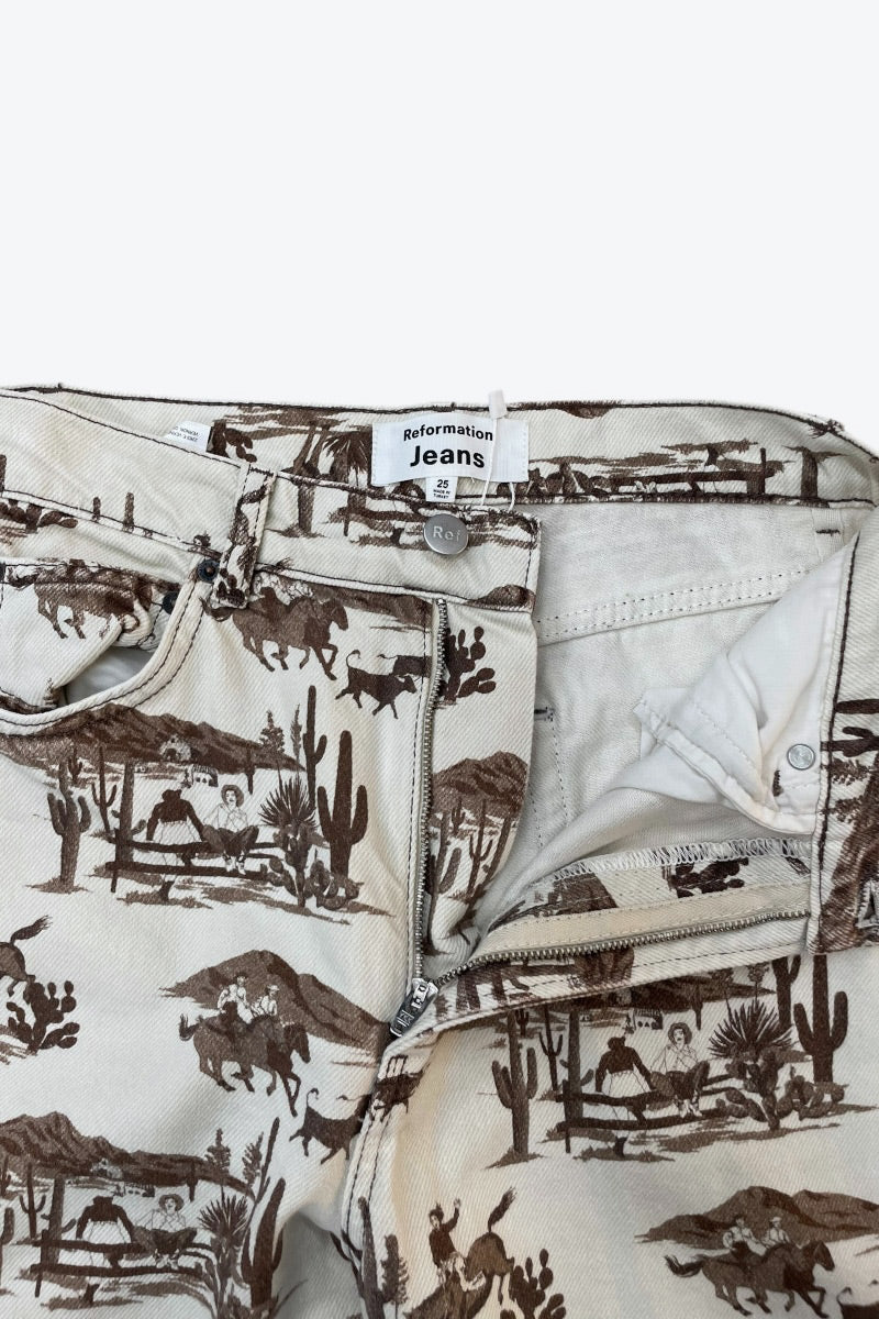 REFORMATION JEANS | PRINTED SLIM JEANS [데드스톡/NOS]