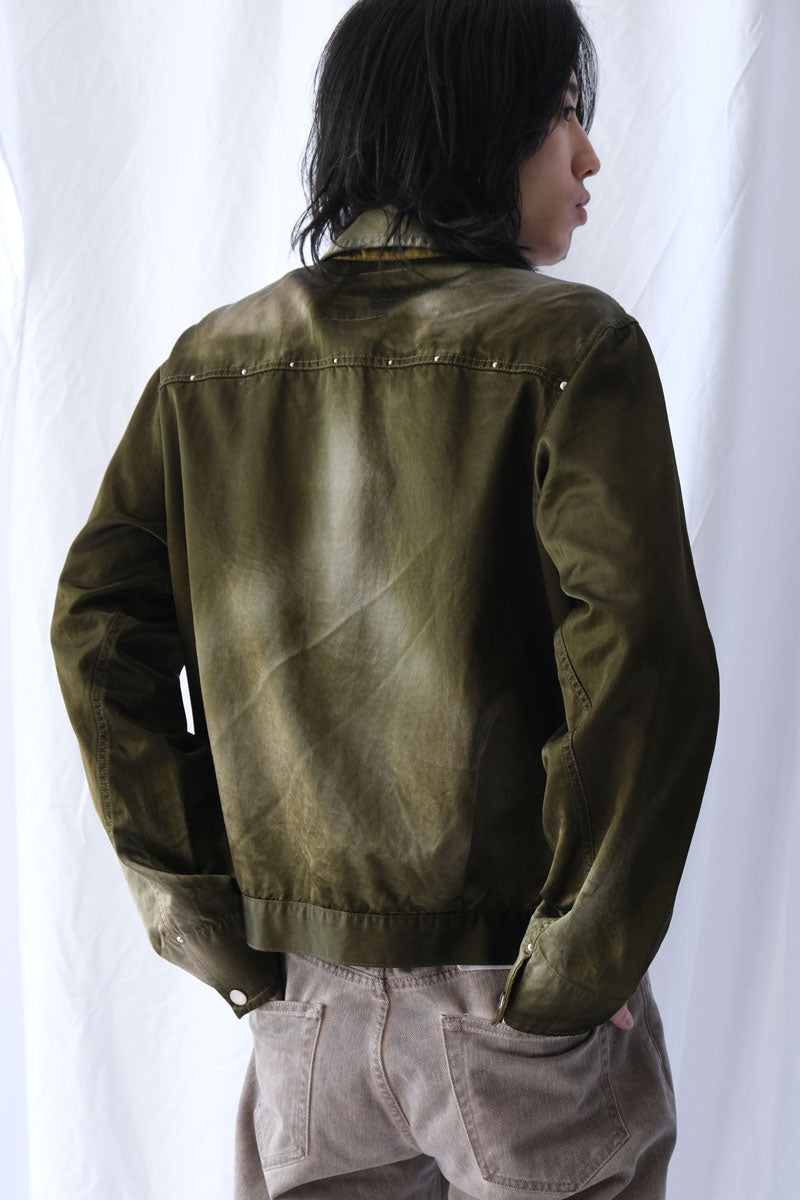 RUSTY SATIN SPORTS JACKET .15 / OLIVE