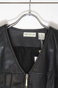 ANN TAYLOR | 90'S LEATHER VEST [DEADSTOCK/NOS]