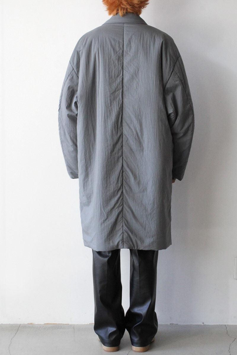 NYLON RIPSTOP PADDED OVER COAT / BLUE GRAY [50% OFF]