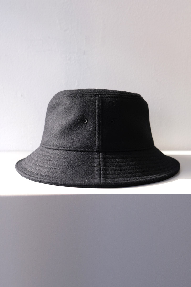 WATERPLOOF MELTON HAT / BLACK 
