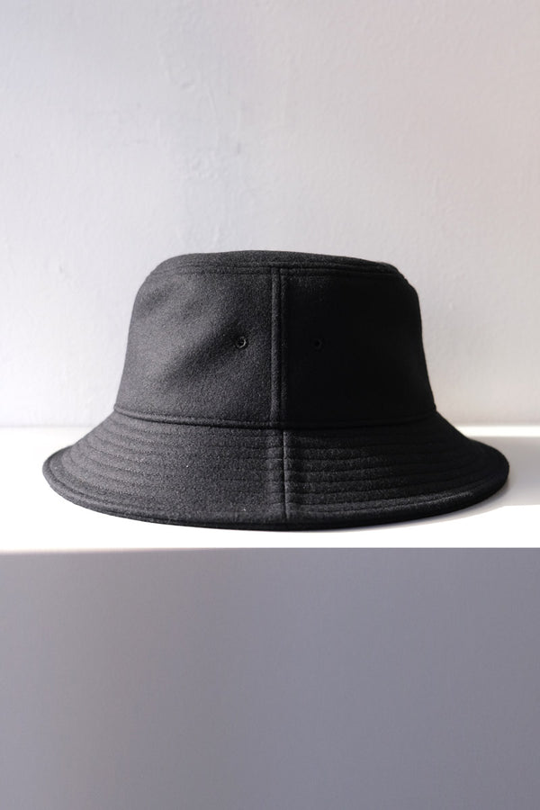 WATERPLOOF MELTON HAT / BLACK 
