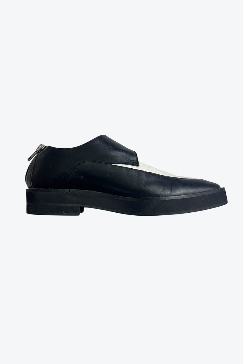 HELMUT LANG | HEEL ZIP MONK STRAP LEATHER SHOES [USED]