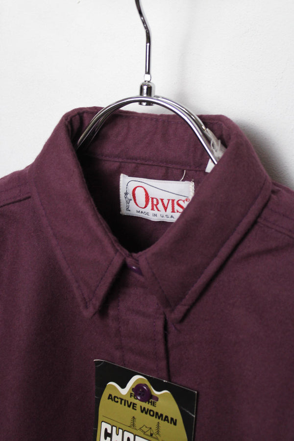 ORVIS | MADE IN USA 80'S L/S COTTON MOLESKIN WORK SHIRT [DEADSTOCK/NOS]