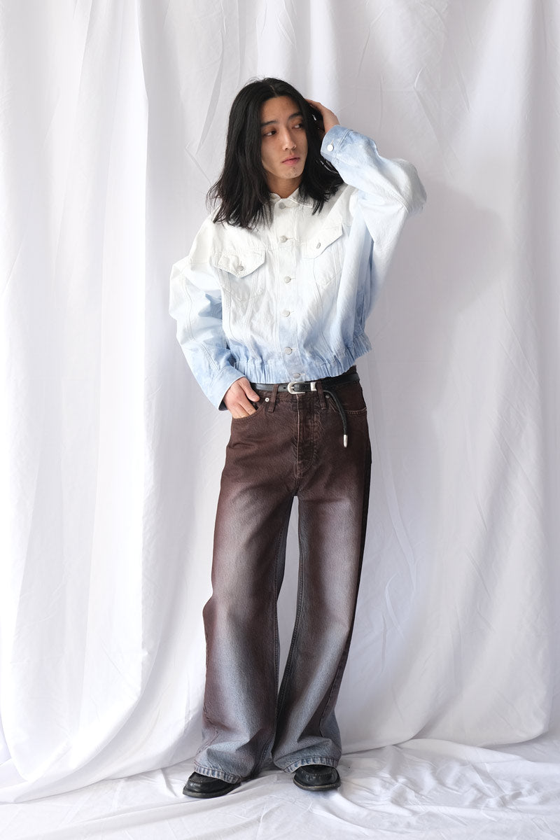 SHIBORI-BASSEN DENIM JACKET / BLEACH