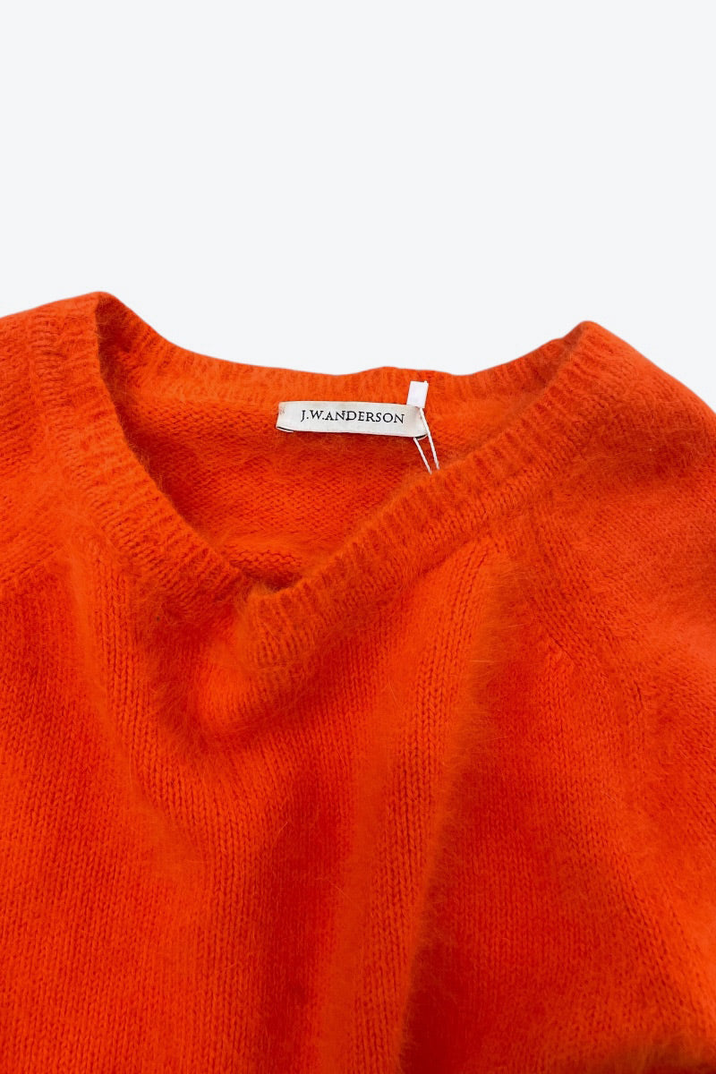 J.W.ANDERSON | MADE IN ITALY BACK DESIGN MOHAIR SWEATER [USED]