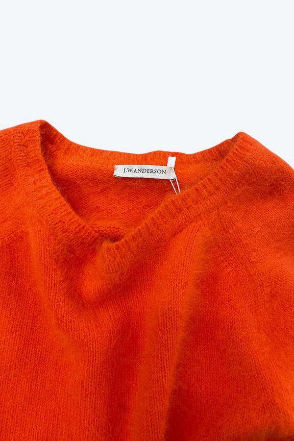 J.W.ANDERSON | MADE IN ITALY BACK DESIGN MOHAIR SWEATER [USED]