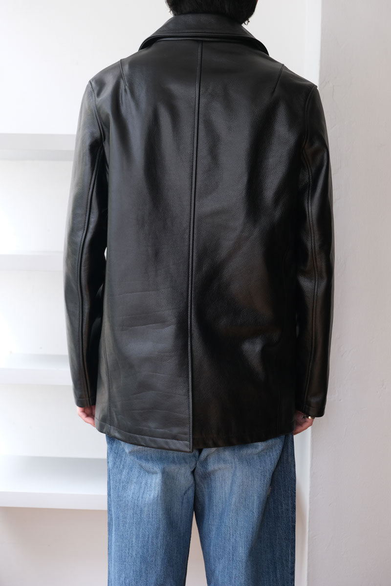 OUR LEGACY | ALLEY JACKET / HEAVY GRAIN BLACK LEATHER – STOCK