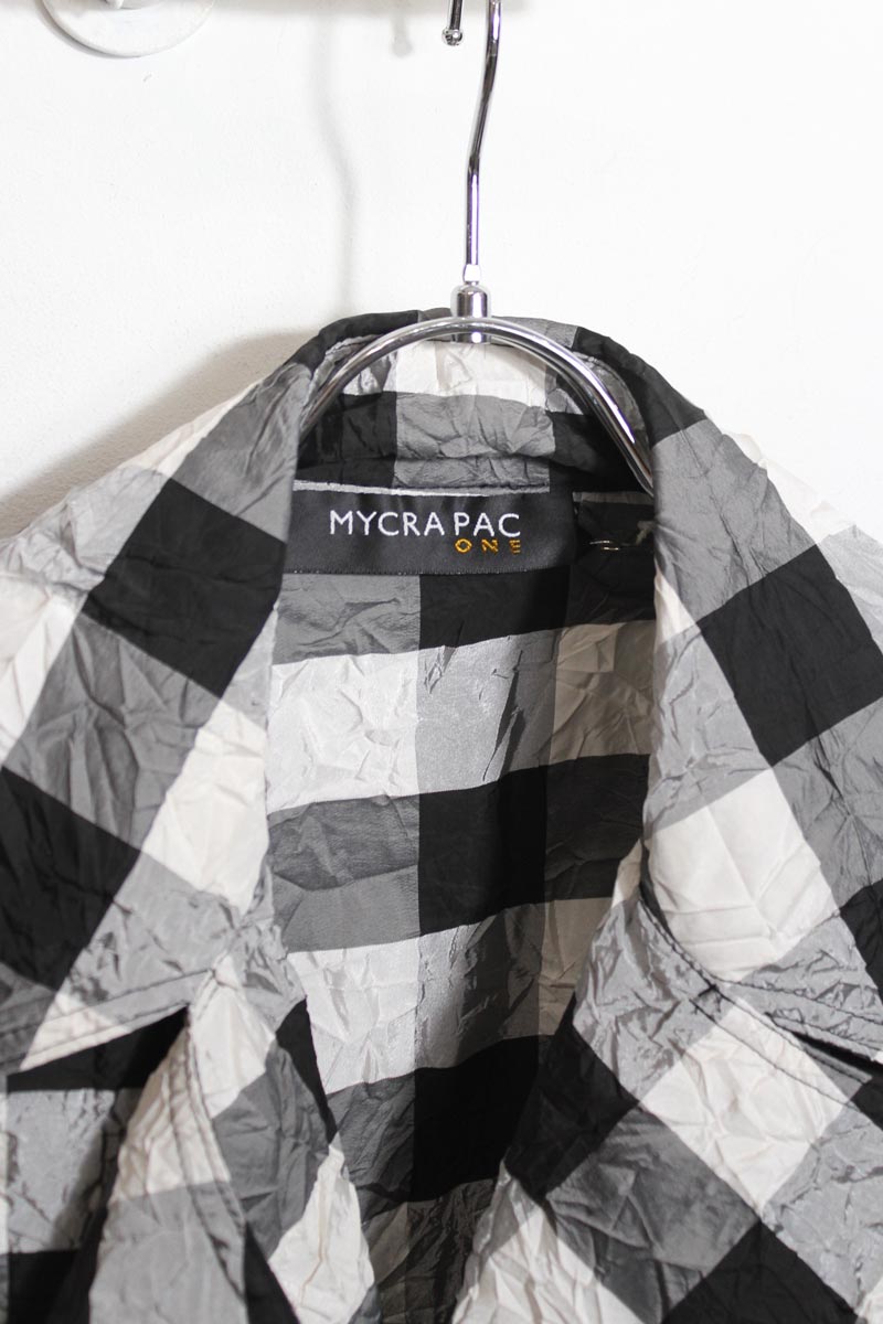 MYCRA PAC | 90'S CHECK WRINKLE NYLON COAT [USED]