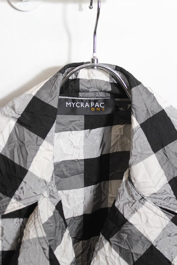 MYCRA PAC | 90'S CHECK WRINKLE NYLON COAT [USED]
