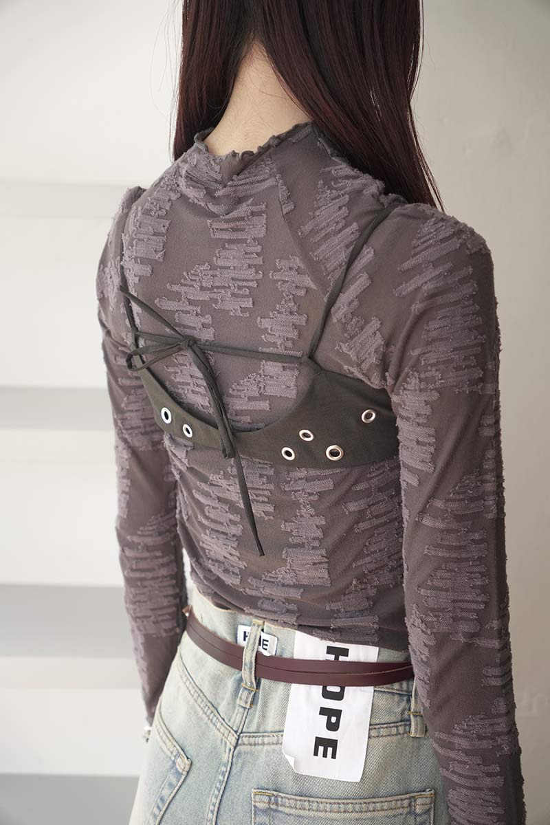 DALLA TOP / BROWN [20%OFF]
