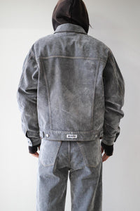 BOLD DENIM JACKET / GREY FLOCK