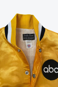 OTHER BRAND | MADE IN USA 70'S ABC TV CHANNEL NYLON SATIN STADIUM JACKET [USED]