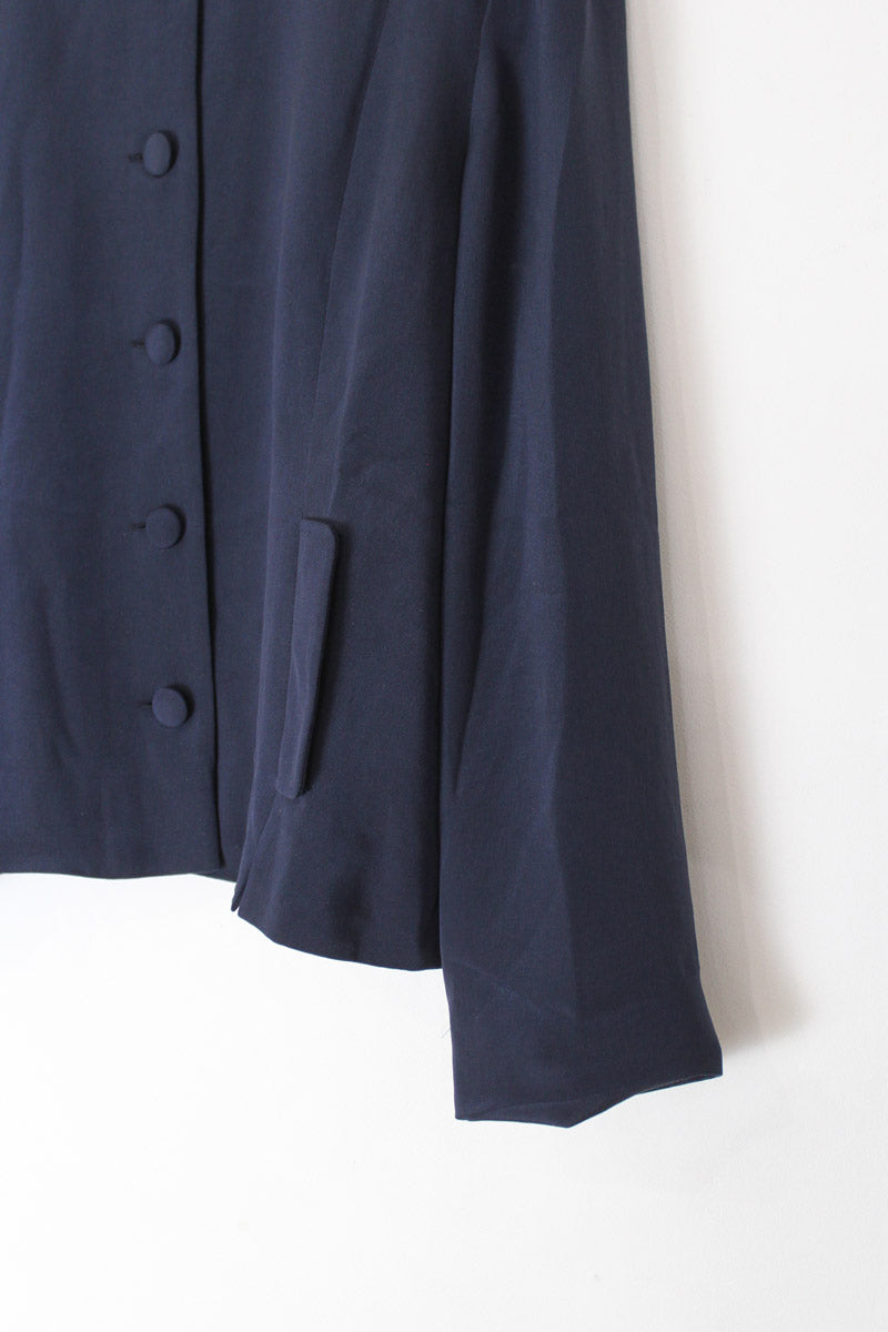 NO BRAND | 90'S NO-COLLAR SILK JACKET [USED]