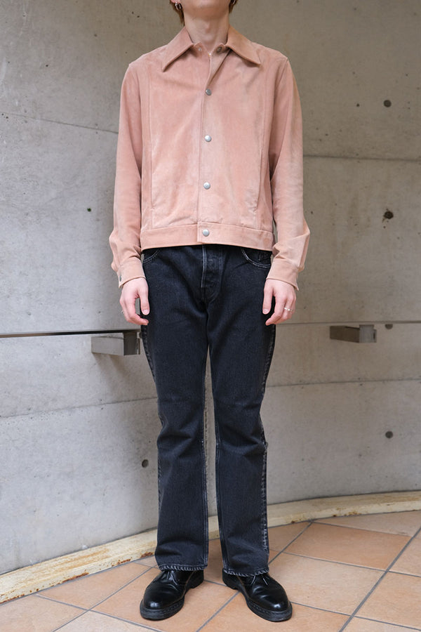 SLIM FLARE DENIM PANTS -Sharon- .06 / WASH BLACK