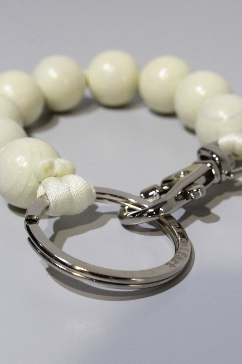 DICKE PERLEN SHORT KEYHOLDER / OPAL