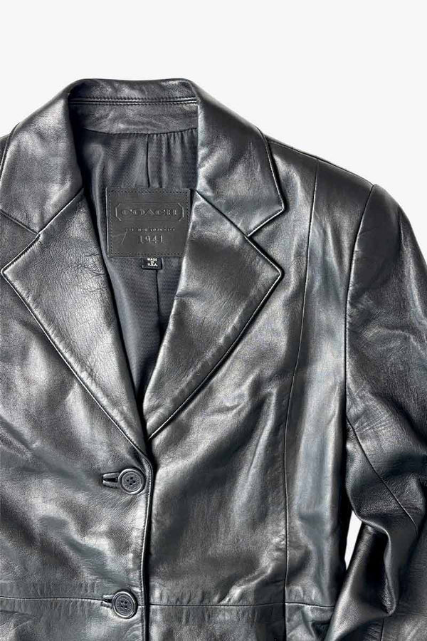 COACH | MADE IN USA LEATHER TAILORED JACKET [USED]