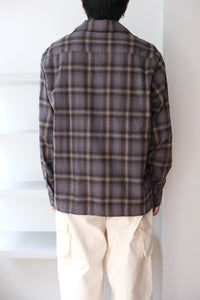 HEUSEN SHIRT / OYSTER CHECK HAIRY FLANNEL