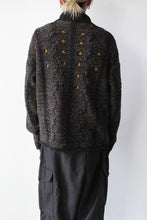 Load image into Gallery viewer, MESH ZIP-UP SWEATER / BLACK