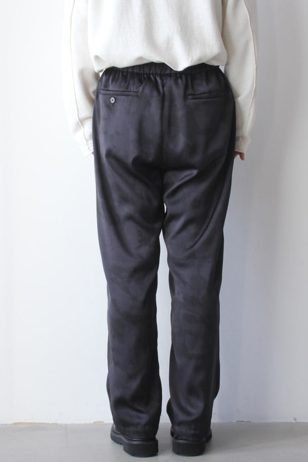 VINTAGE SATIN HALF TONE EASY PANTS / BLACK [40%OFF]