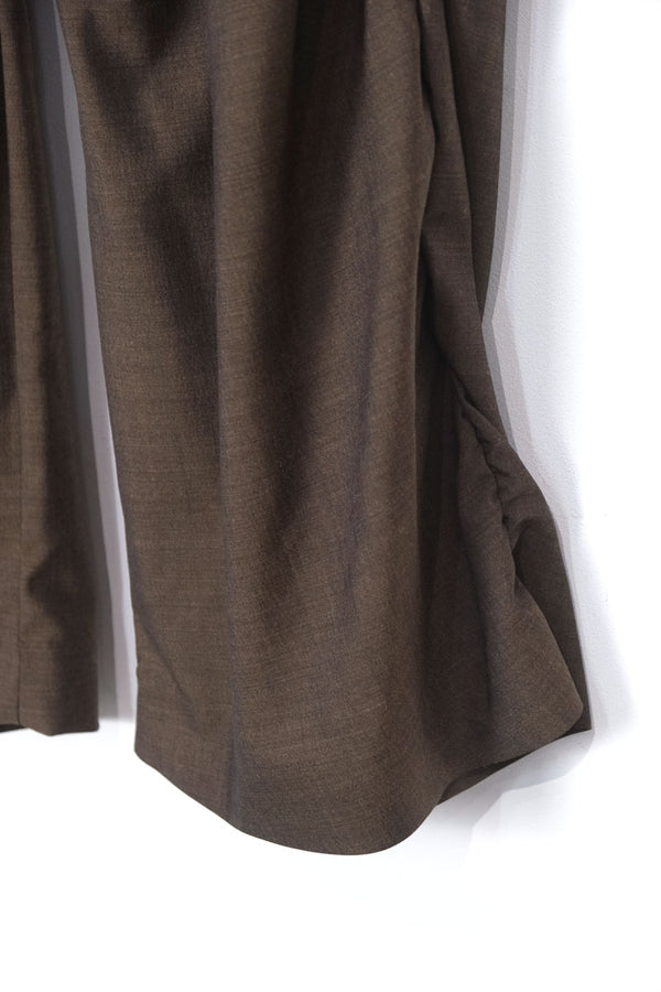 S18 NO.267 SUMMER WOOL DRAPED TROUSERS / BROWN [金沢店]