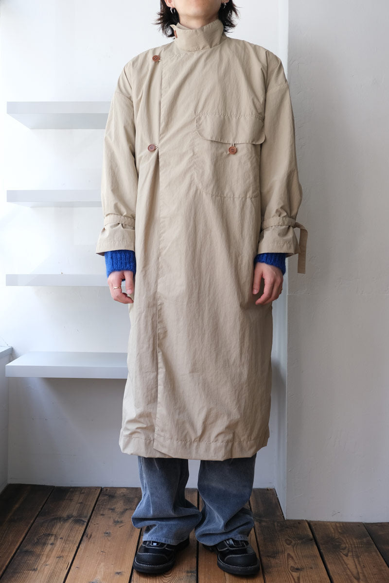 FOOD WASTE DYED CANVAS COAT / BEIGE [50%OFF]