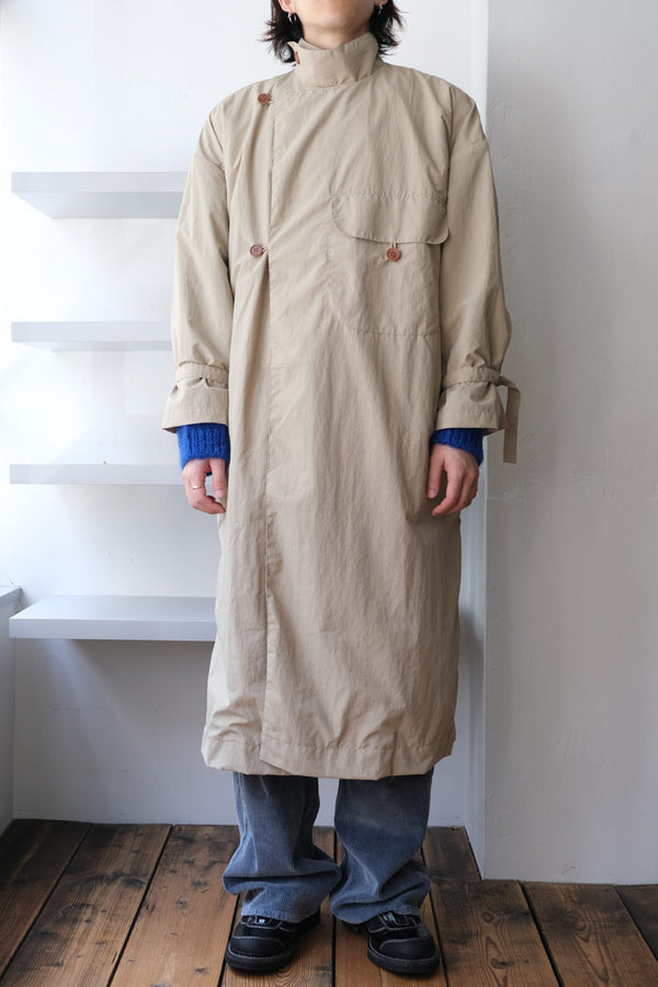 FOOD WASTE DYED CANVAS COAT / BEIGE [50%OFF]