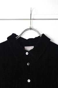 J.JILL | 90'S L/S RAYON VELOUR SHIRT [USED]