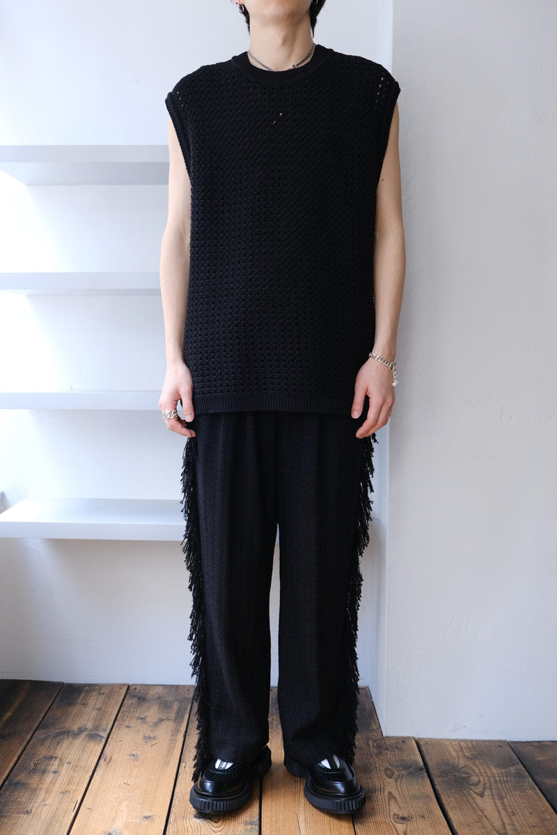 SUMMER TWEED FRINGE EASY PANTS / BLACK [40% 할인]