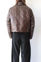 Load image into Gallery viewer, BOX JACKET / SHINY BROWN NYLON