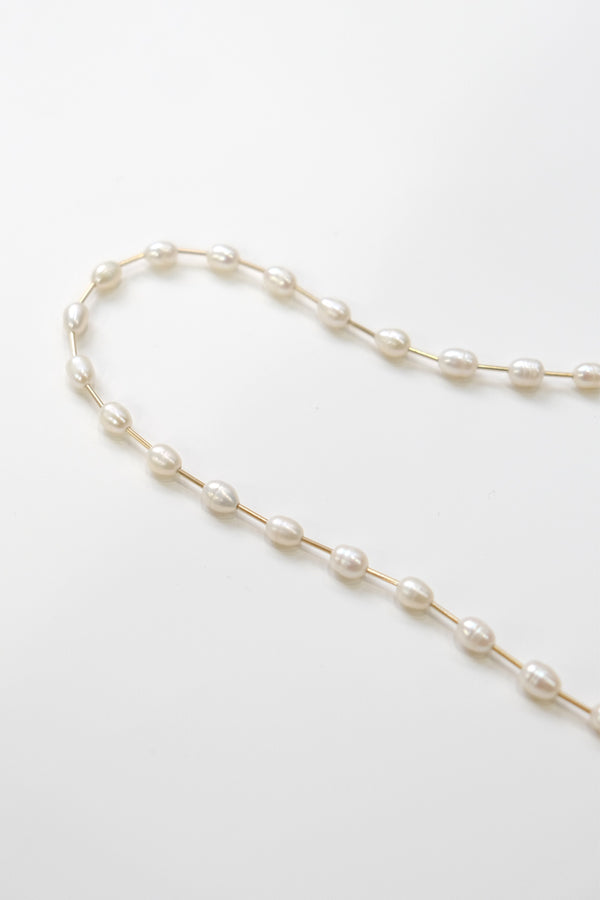 BONAR CHOKER WHITE / GOLD FILLED