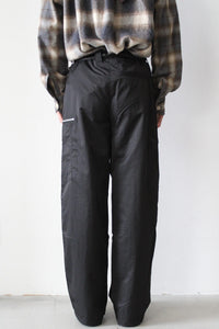 TACTICAL CARGO / BLACK HIGH GLOSS SATEEN