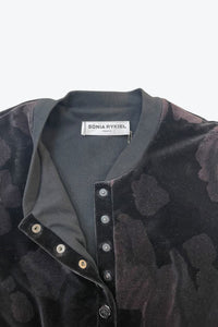SONIA RYKIEL | MADE IN FRANCE 90'S PATTERN VELOUR JACKET [USED]