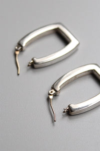 925 SILVER EARRINGS w/14K POSTS / SILVER/GOLD