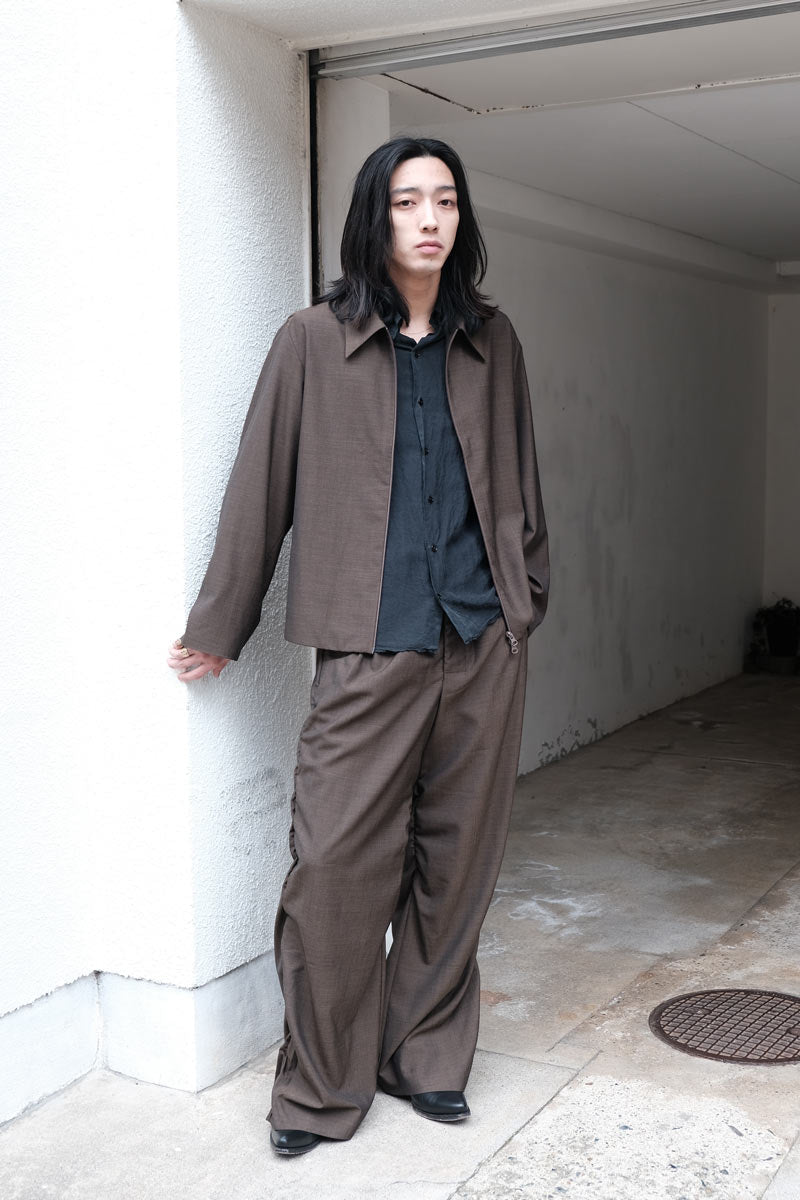 S18 NO.285 SUMMER WOOL POCKET JACKET / BROWN [Kanazawa Store]