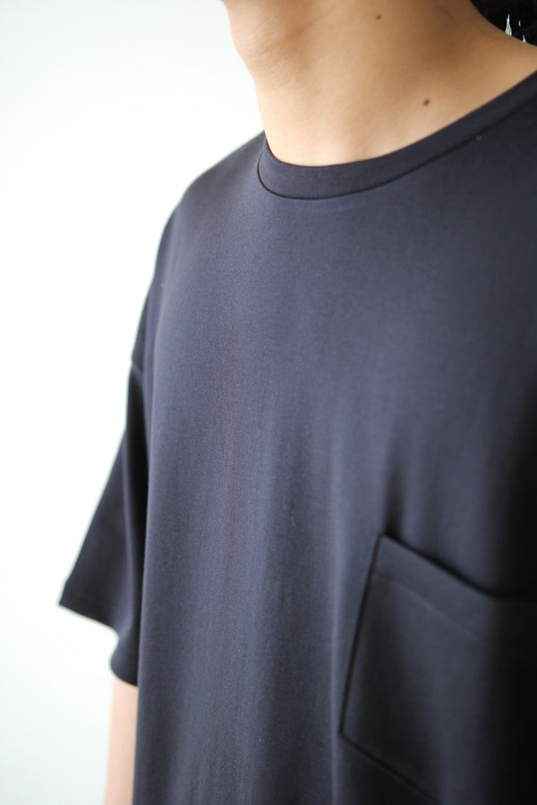 AILE SUPIMA SMOOTH S/S POCKET T-SHIRT / FADE BLACK [20%OFF]